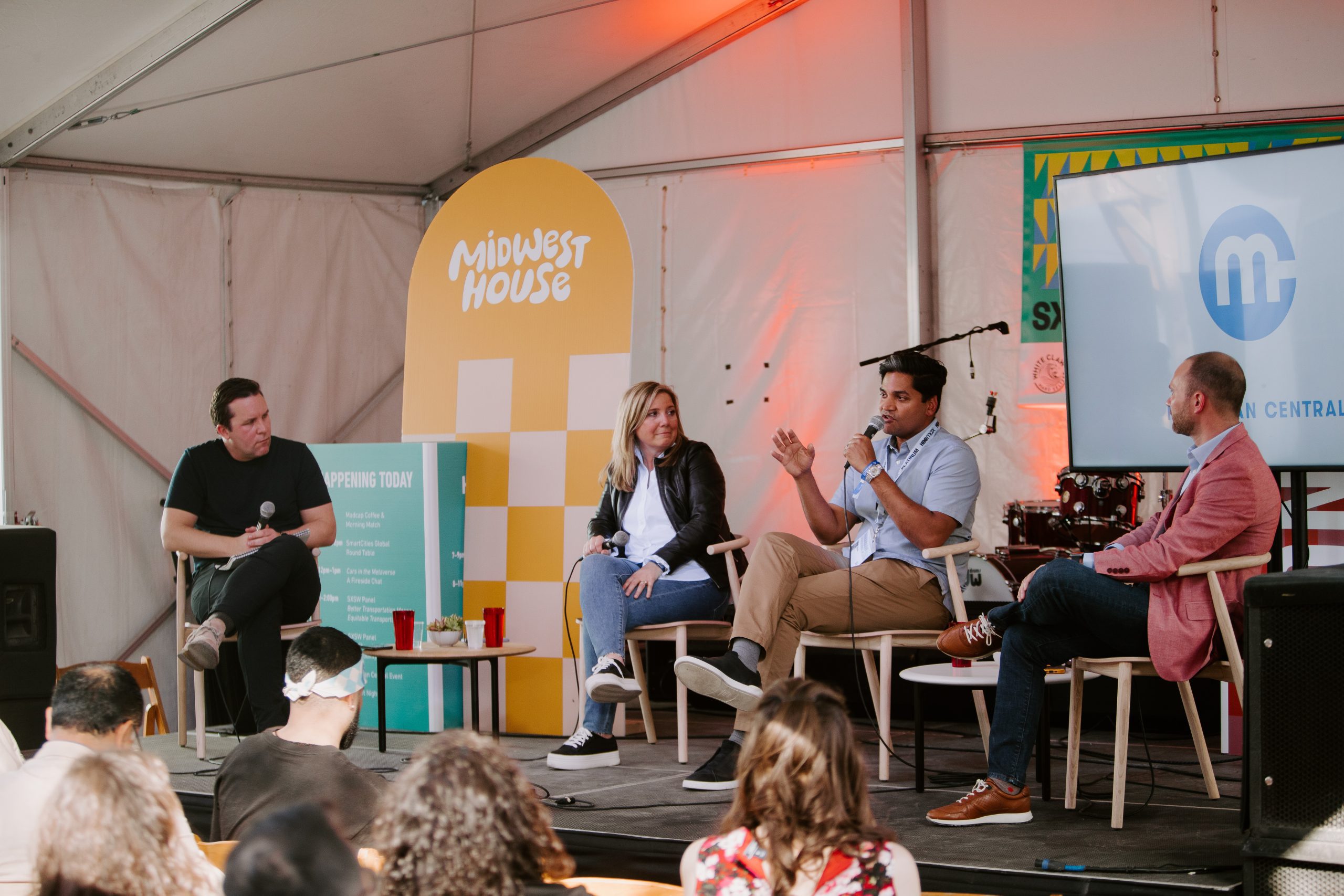 Satish Rao, chief product officer of Newlab participating in the panel discussion on the topic of ingredients for impactful innovation at SxSW.