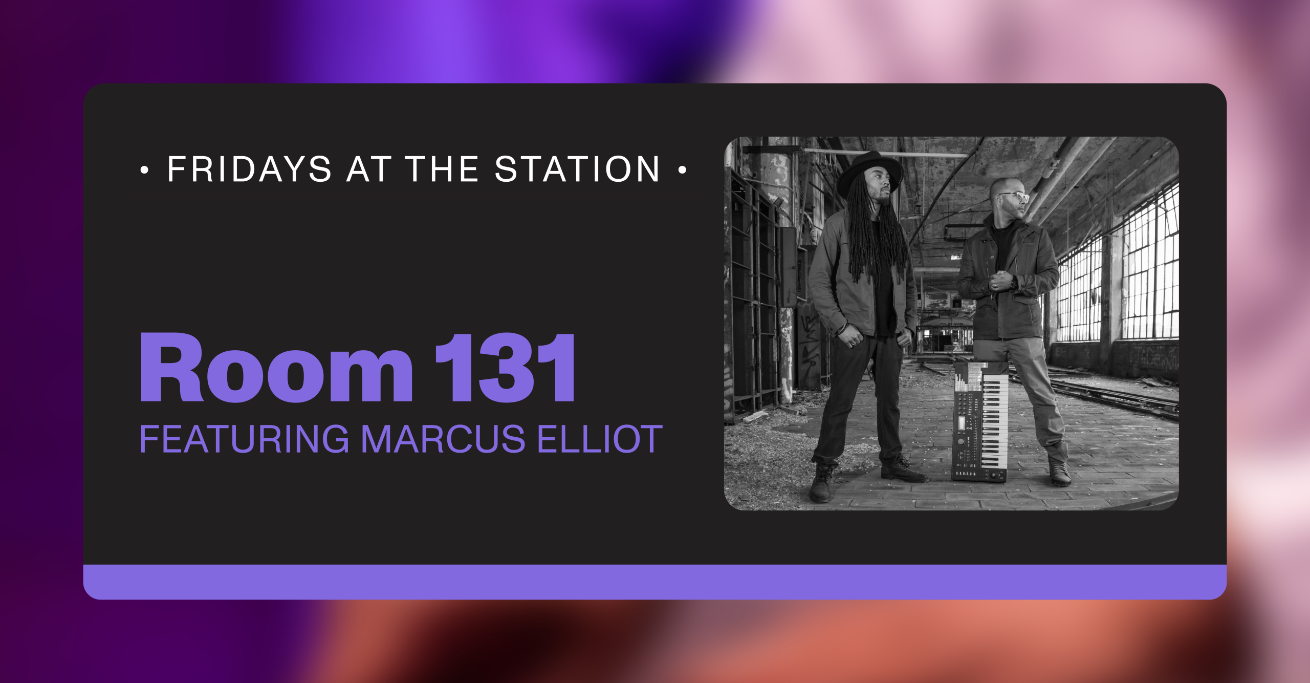 Detroit’s new night out continues April 10 with Room 131, featuring Jon Dixon and Marquis Johnson, joined by special guest Marcus Elliot on sax for an evening of jazz, techno, and improvisation at Michigan Central.
